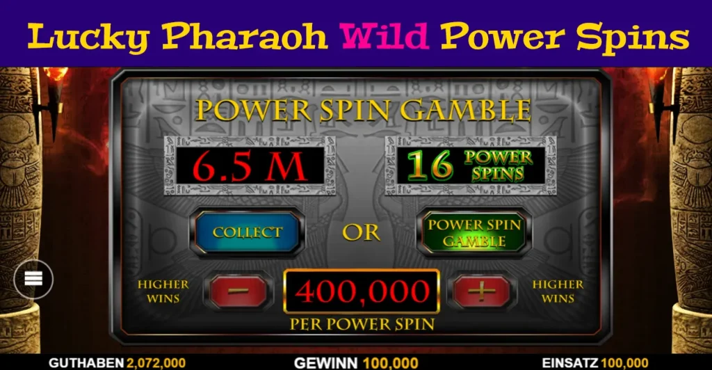 lucky pharaoh wild power spins